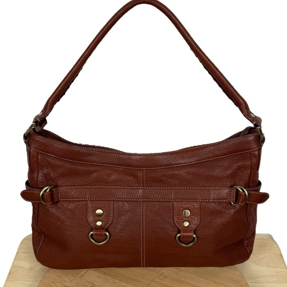 Via Spiga Erica Shoulder Bag – Style 35326 – Cigar Brown Pebbled Leather - Picture 3 of 12